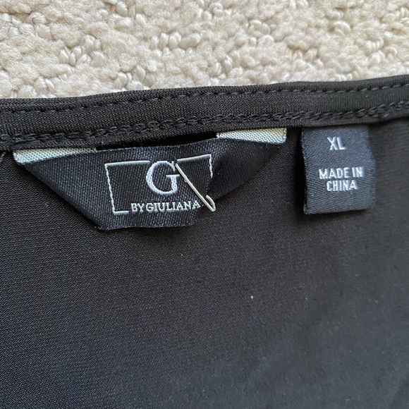 Black faux wrap wide leg jumpsuit romper - worn once - Picture 3 of 3